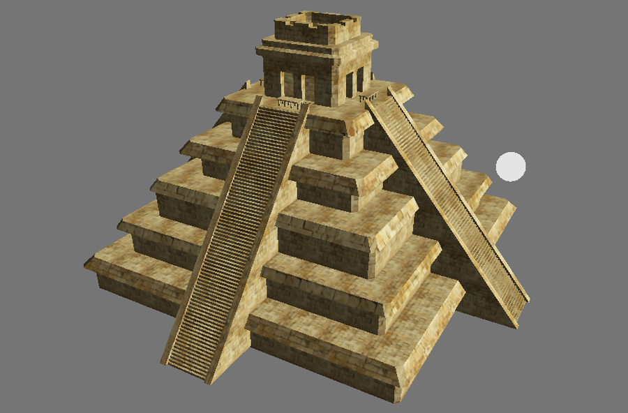 A Maya pyramid, The object consists of 3800 vertices. 