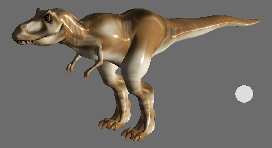 A Tyrannosaurus rex. This model consists of 25000 vertices.